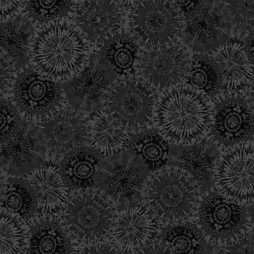 Henry Glass - Black -  Monotone Tie-Dye Quilt Back