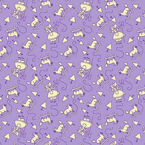 Henry Glass - Nana Mae Thirties Reproduction - Monotone Litle Bo Peep - Lavender