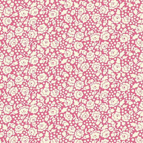 Henry Glass - Nana Mae Thirties Reproduction - Small Monotone Roses - Pink - 9689-22