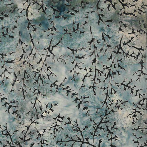Island Batik - 100% Cotton - Sprigs - Glacier - Sticks N Stones - 312106705