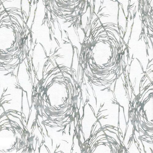 Island Batik - 100% Cotton - Sticks N Stones - Birds Nest - Sterling  - 312104727