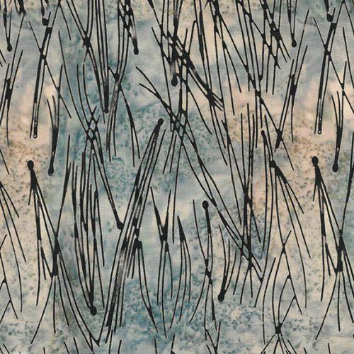 Island Batik - 100% Cotton -  Sticks n Stones - Scattered Lines - London Fog - 312103729
