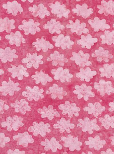 Island Batik - Clouds/Pink - Geranium - 100% Cotton - 44-45" Wide