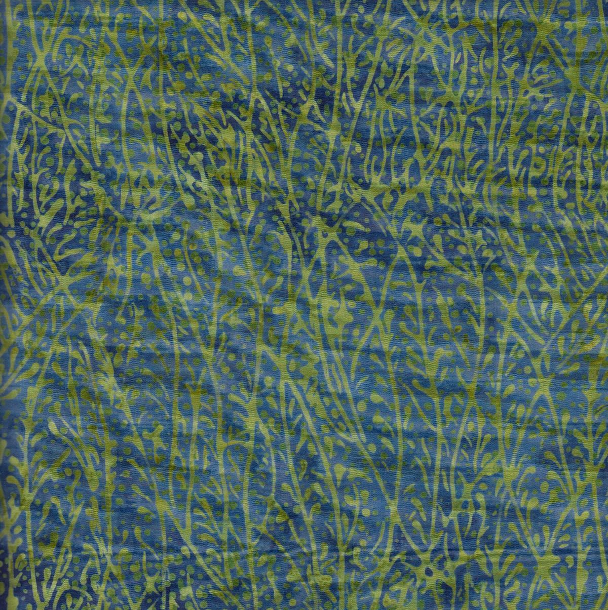 Island Batik - Grass - Navy & Green - 121516047