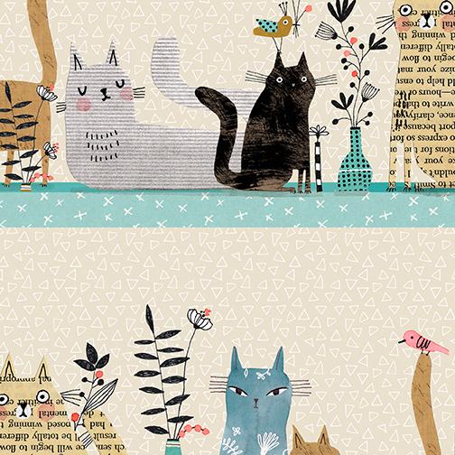 Its Raining Cats and Dogs - Cats Together - Stripe