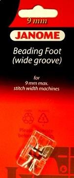 Janome 9mm Beading Foot -  Wide Groove