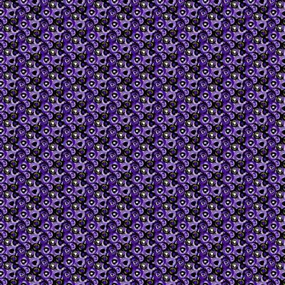 Lilla Packed Flowers - Dark Purple