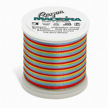Madeira Rayon - Variegated - Machine Embroidery Thread - 220YD Spool -LAV, RED, YEL, GRN