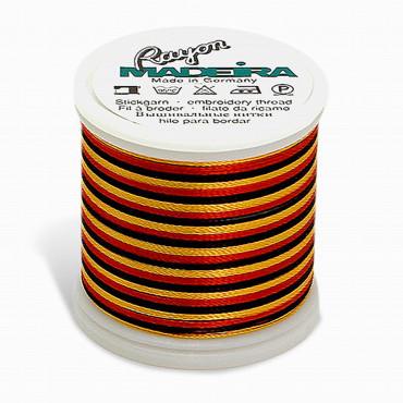 Madeira Rayon - Variegated - Machine Embroidery Thread - 220YD Spool - Gold, BL, Red