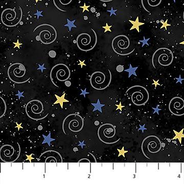 Northcott - Hocus Pocus - Black Multi