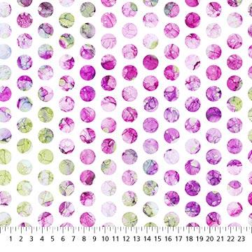 Northcott - Modern Love - White Multi - Polka Dots