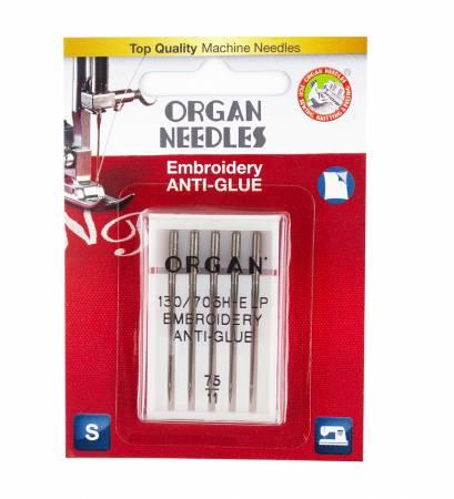 Organ Needle - Enbroidery Anti Glue - 75/11