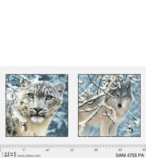 P &amp; B Textiles - Sani Spirit Animals - Snow Leopard