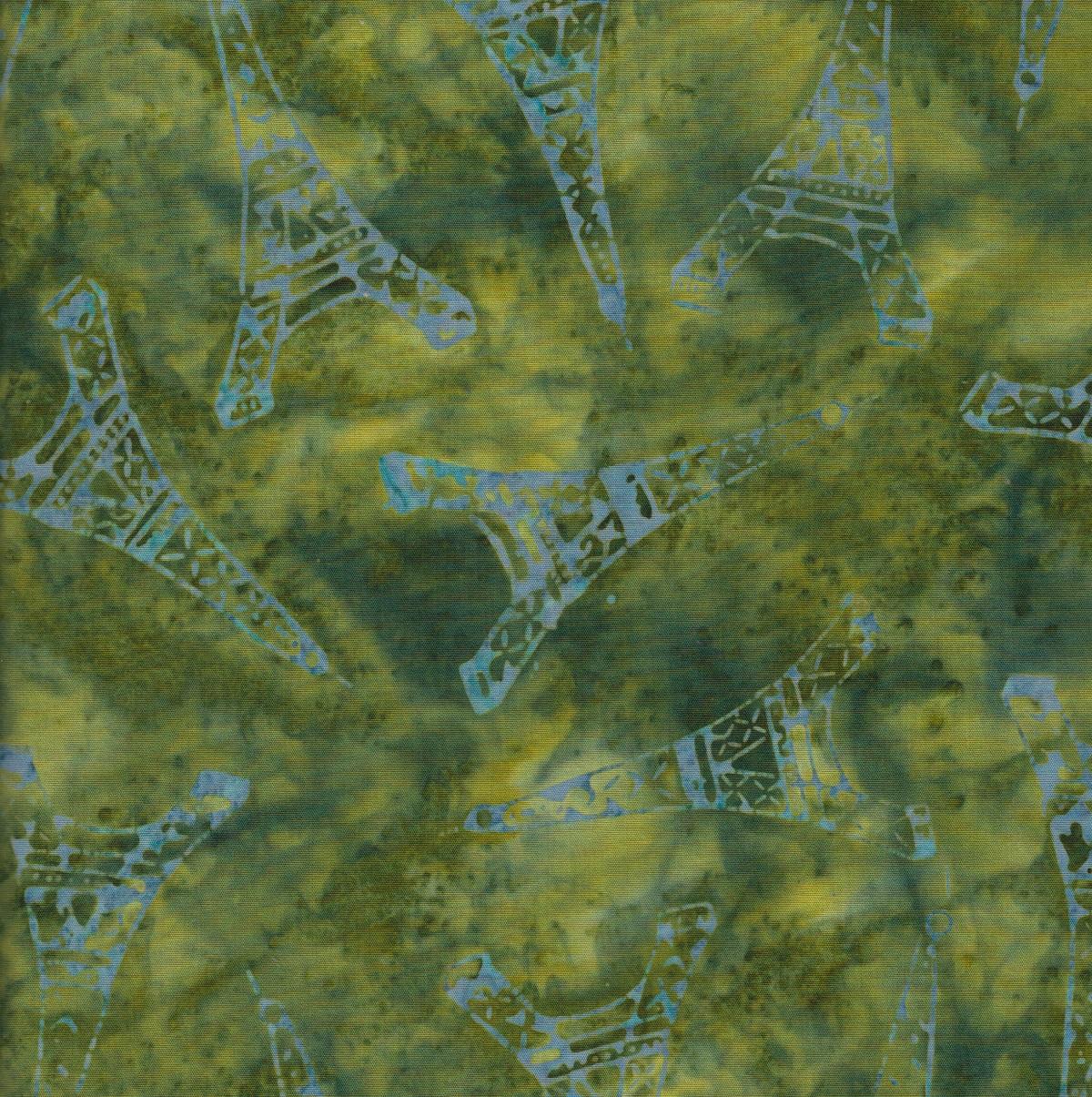Paris Panache Batiks - Green - 17731