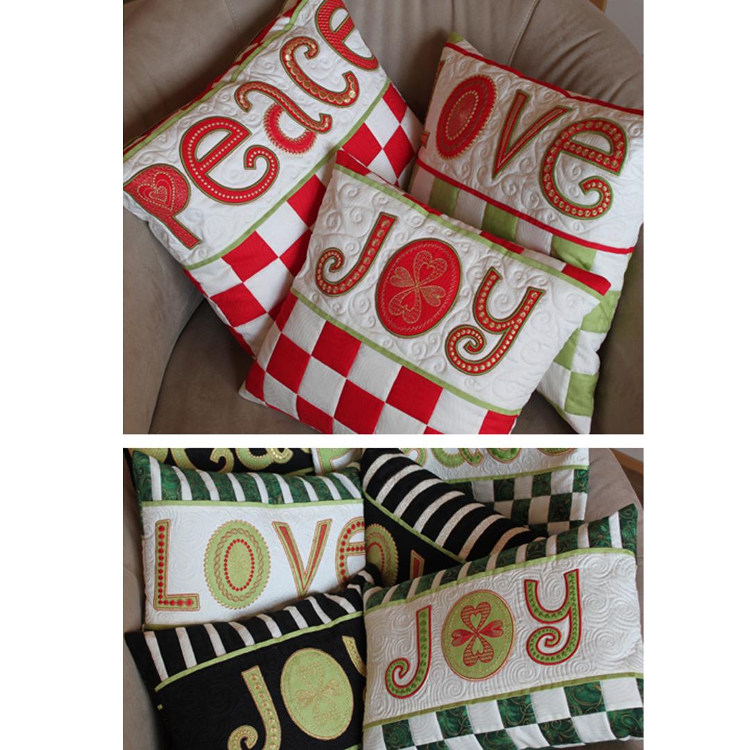 Peace Love & Joy Pillow Patterns<br>