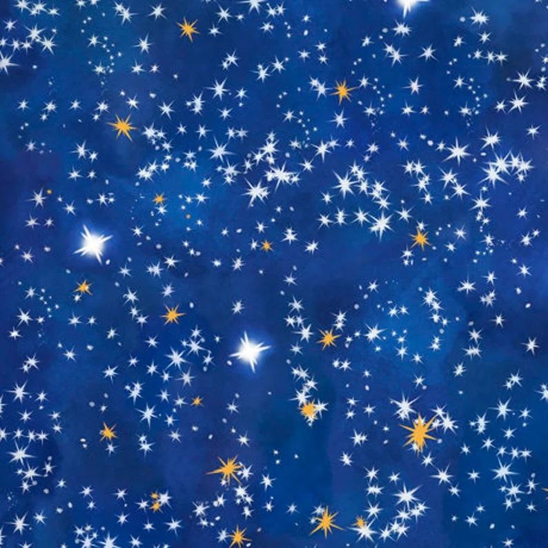 QT Fabrics  -  Up on the housetop - Night Sky