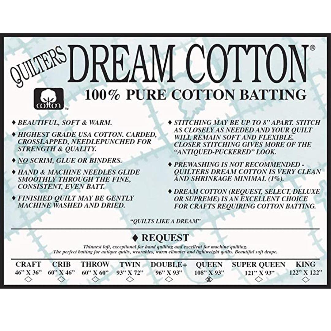 Quilters Dream Cotton Batting - Queen Size