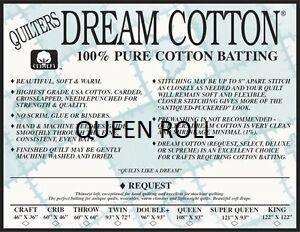 Quilters Dream Queen Roll - Select Loft -  Natural Cotton 93 x 30yds