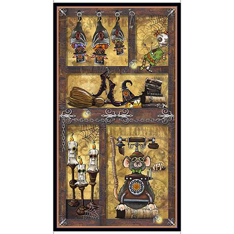 Quilting Treasures - Steampunk Hallow 2 - Halloween Fabric