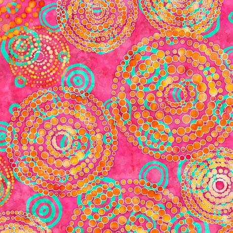 Rhythm Collection - Dotted Circles - Carnation