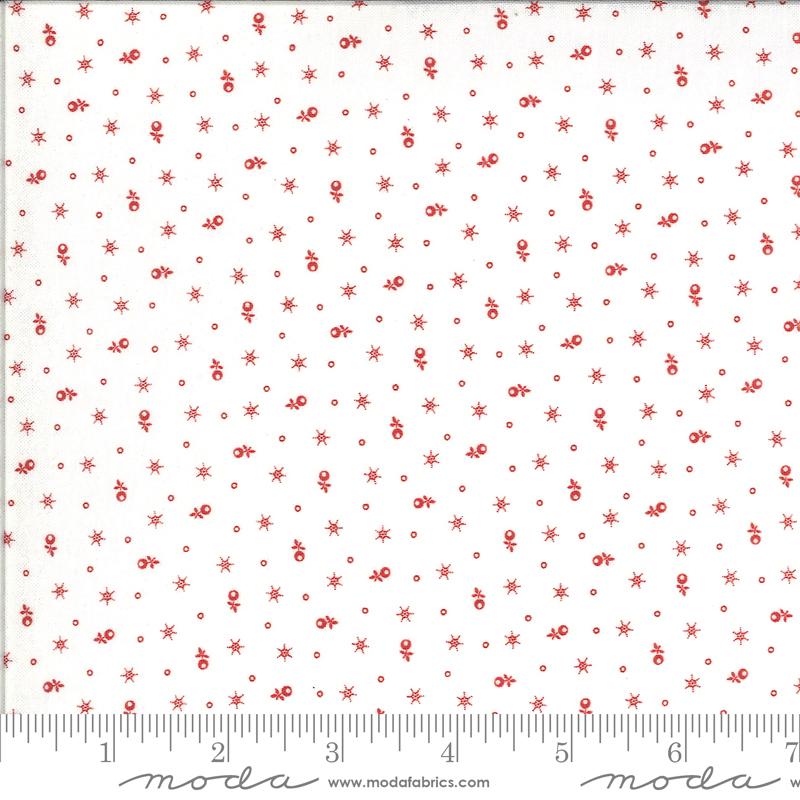 Roselyn Tiny Calico - Cream - Red - Moda