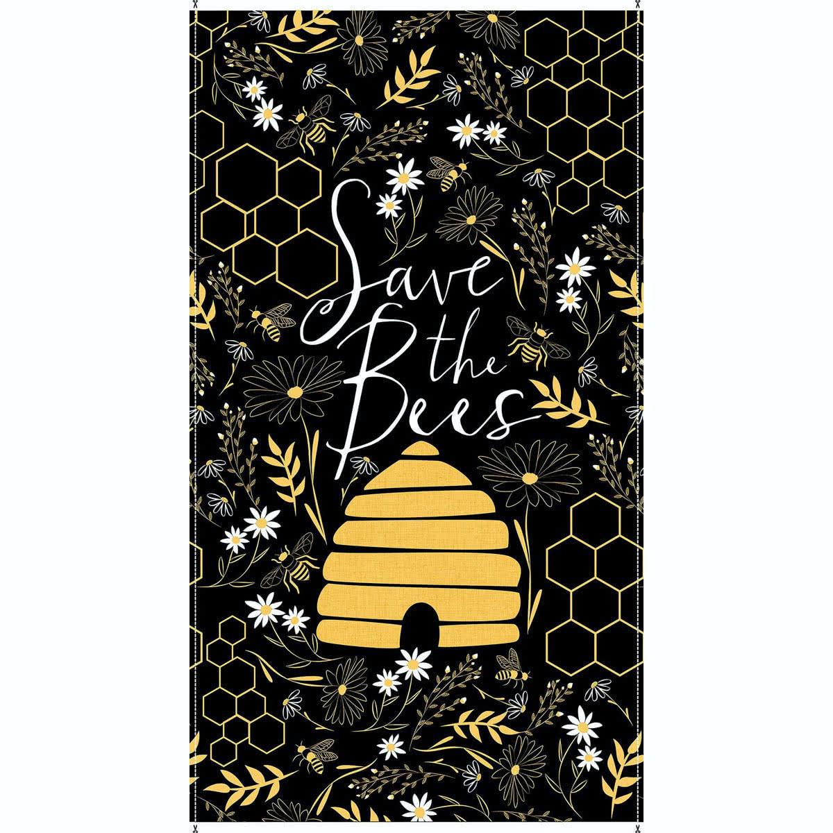 Save the Bees Panel - Black