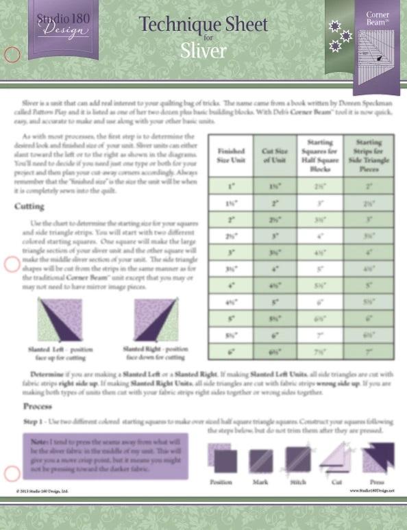 Studio 180 - Technique Sheet - Sliver