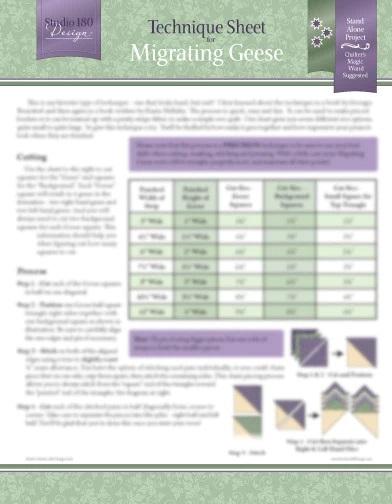 Technique Sheet  Migrating Geese