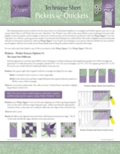 Technique Sheet Pickets & Quickets
