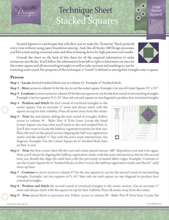 Technique Sheet  Stacked Squares