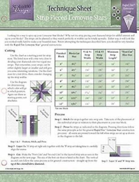 Technique Sheet  Strip Pieced Lemoyne Stars